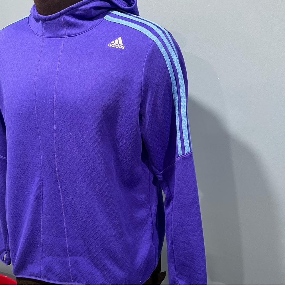 Women’s Adidas Response Hoodie Pullover Sweatshirt Running Fleece Lined XL - Picture 2 of 11